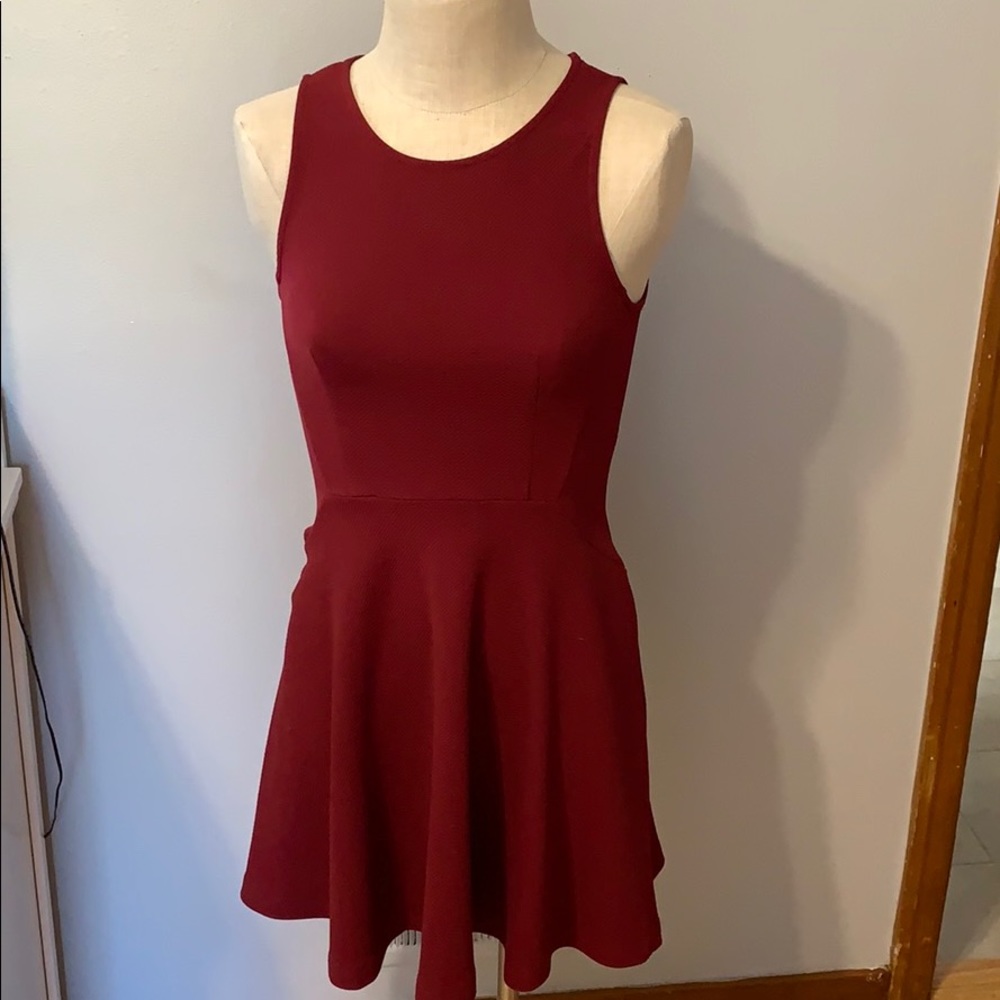 LIKE NEW!! Burgundy Stretchy Dress. Only worn once